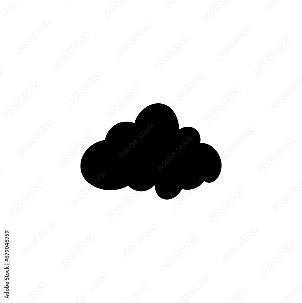 Clouds silhouettes. Design elements for the weather forecast, web interface or cloud storage applications. Clouds silhouettes. Design elements for the weather forecast, web interface or cloud storage applications.