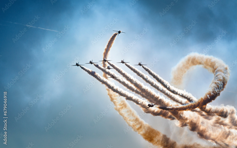 Fototapeta premium Precision Flying: Dynamic Aerobatics at the Airshow
