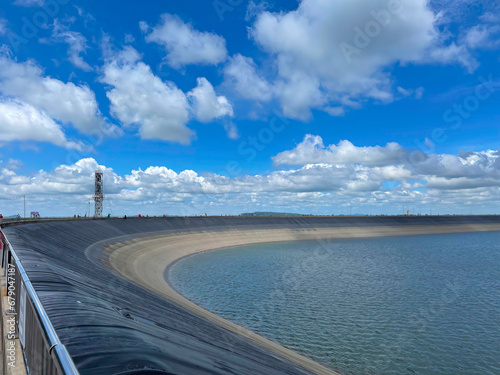 Konstfotografi Picturesque view of reservoir and dam in highland
