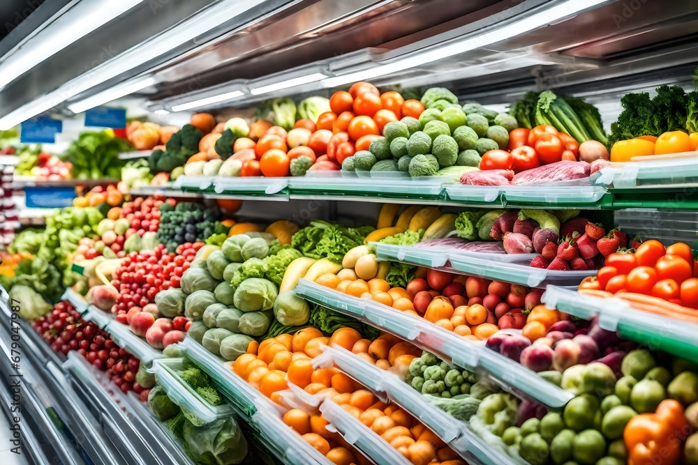 vegetables in supermarket
