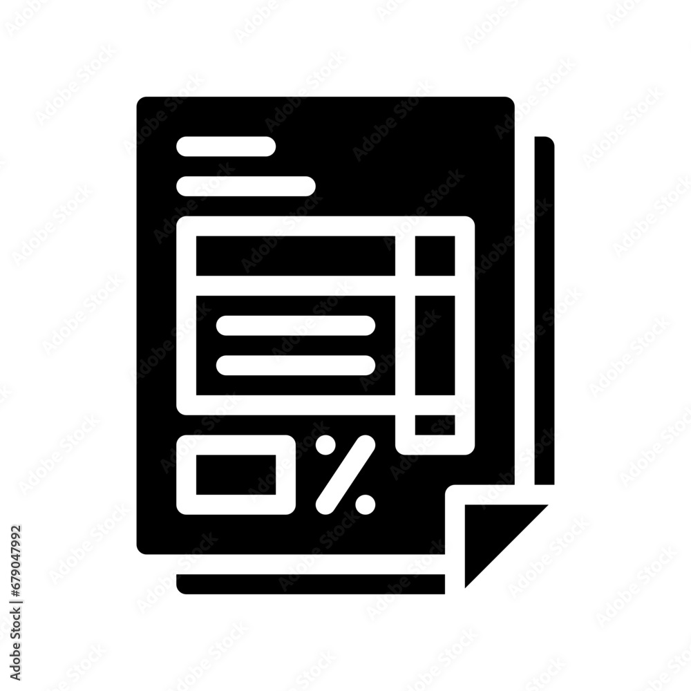 tax form glyph icon tax form glyph icon