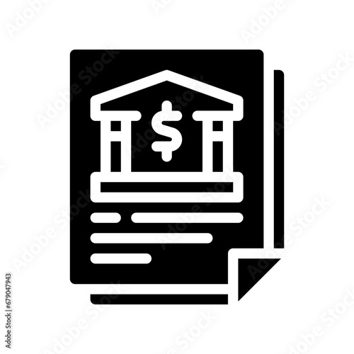 bank statement glyph icon