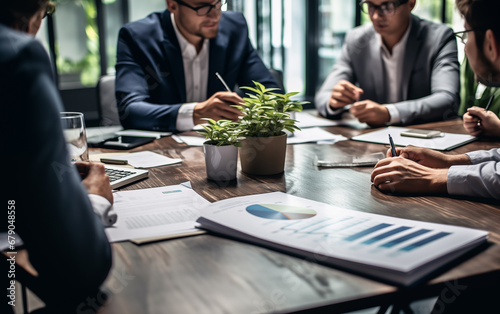 Close-Up of Organization's Sales Growth Board Meeting