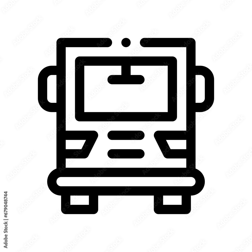 bus line icon bus line icon