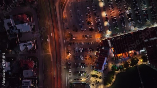 hillarys boat harbour aerial night shot photo