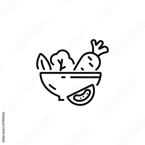 Salad icon isolated on a white background