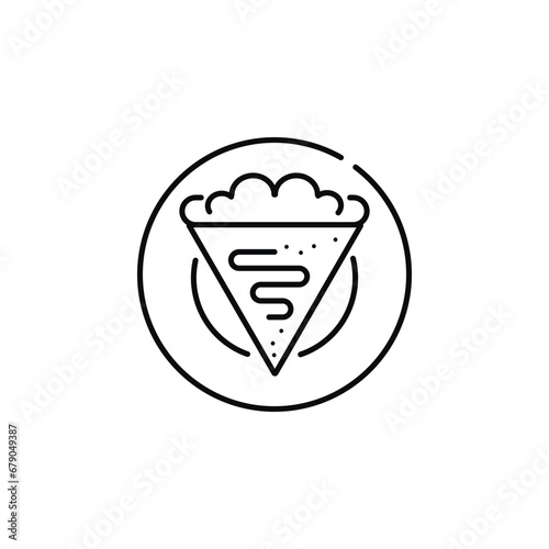 Crepe icon  out line icon Web icon simple thin line