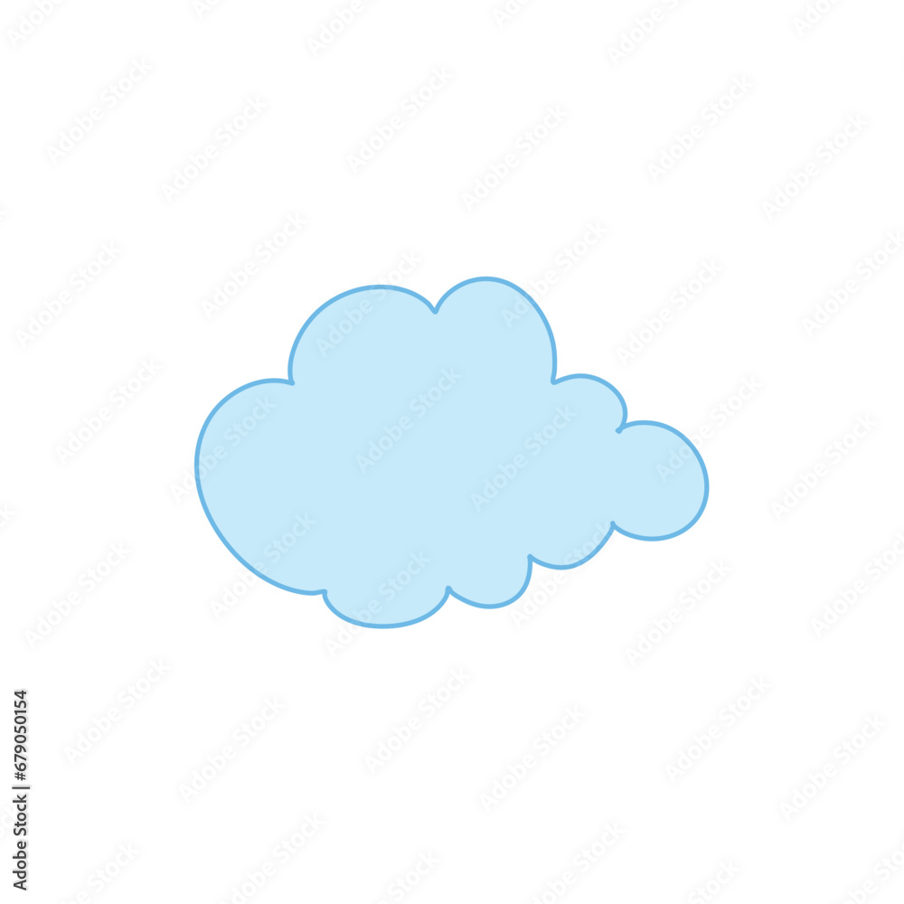 Cloud Icon for Graphic Design Project. Vector illustration 