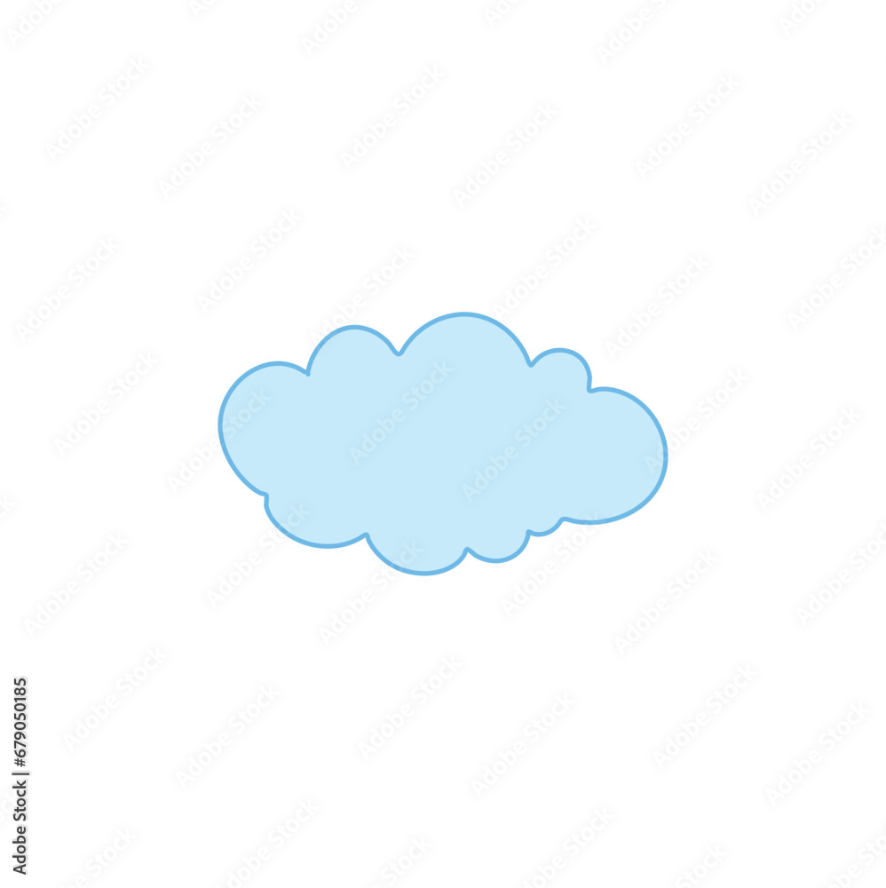 Cloud Icon for Graphic Design Project. Vector illustration 