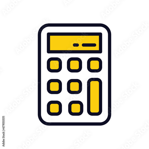 Calculator icon isolate white background vector stock illustration
