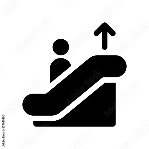 escalator glyph icon