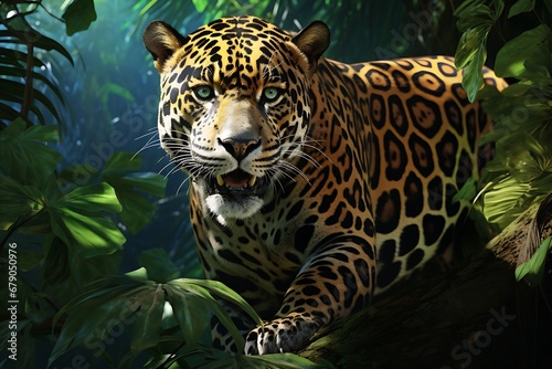 close up of a leopard. Tourism and adventure concept