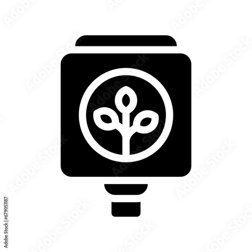 go green glyph icon