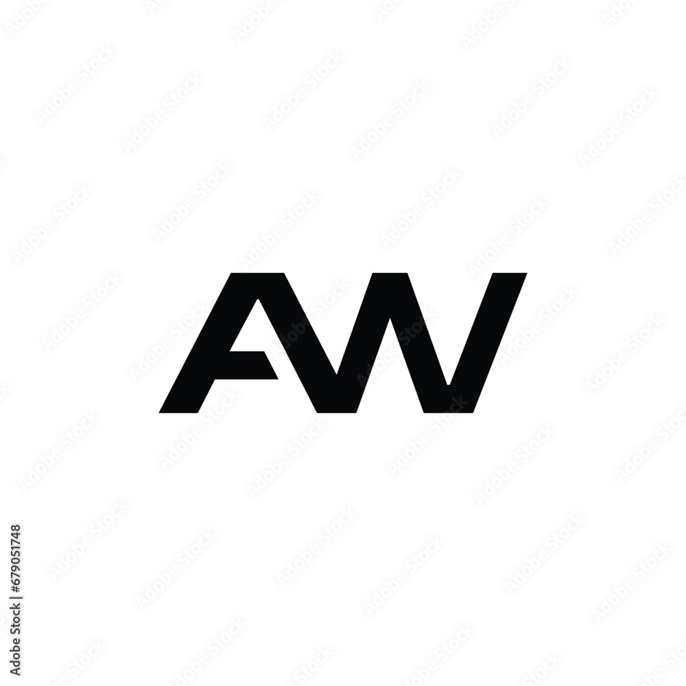 Modern monogram letter AW logo design vector, AW letter logo or aw text logo and ax word logo design Modern monogram letter AW logo design vector, AW letter logo or aw text logo and ax word logo design