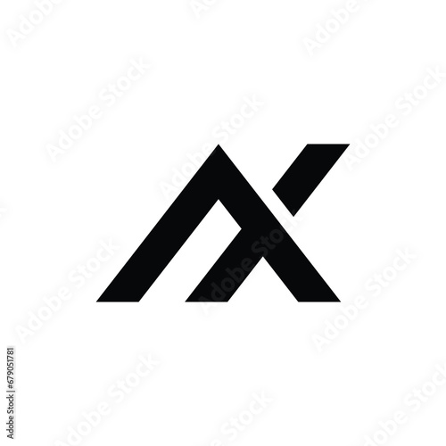 AX letter logo or ax text logo and ax word logo design, Modern monogram letter AX logo design vector