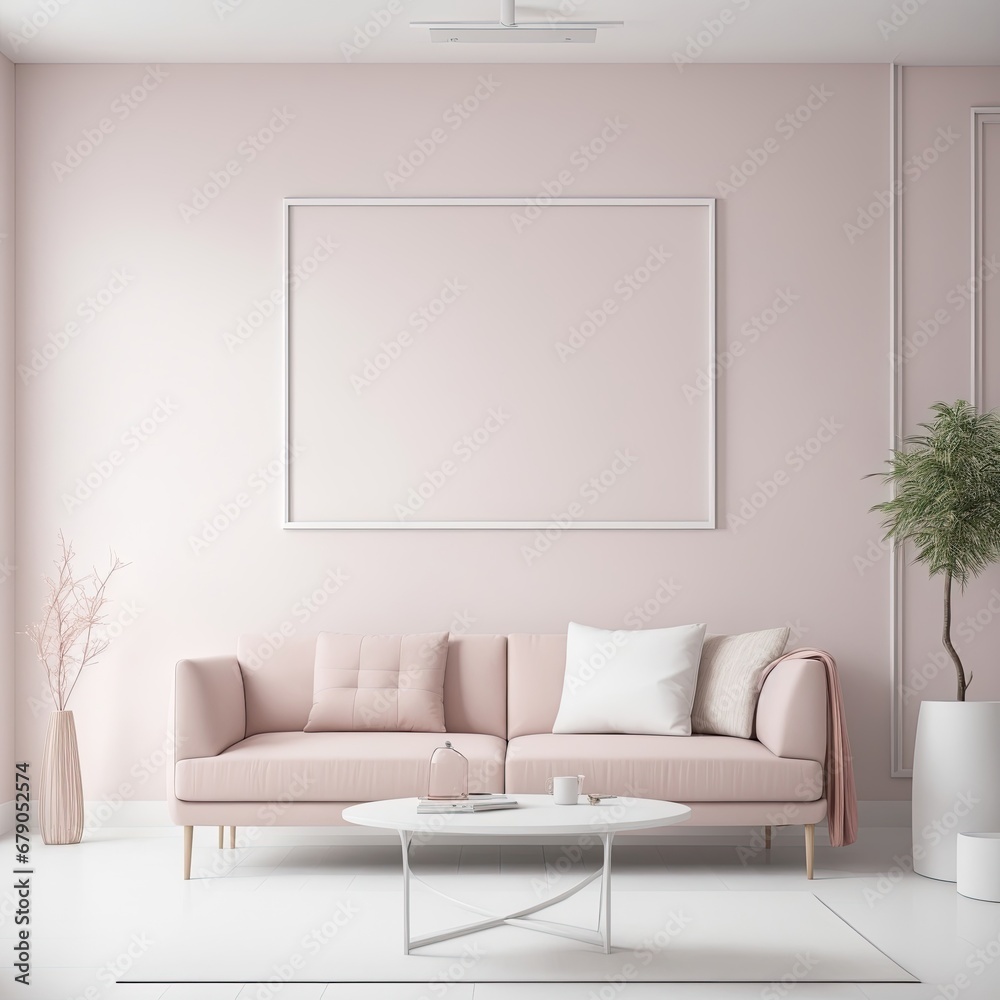 Poster frame mockup in home interior background 03, Modern and elegant living room interior, Generative AI, Generative, AI Poster frame mockup in home interior background 03, Modern and elegant living room interior, Generative AI, Generative, AI
