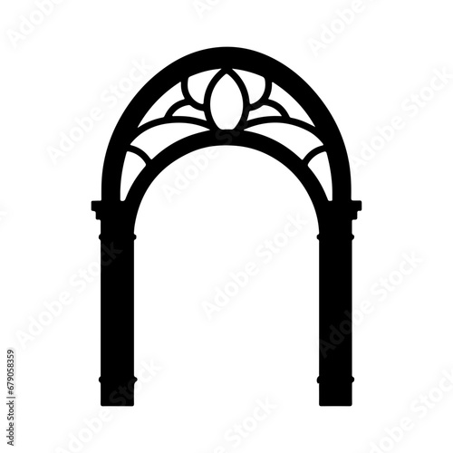 archway silhouette isolated vector