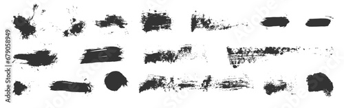 Mascara vector makeup smudge strokes. Black paint texture set. Grungy brushstroke scribbles. Messy dirty swatch stains, eye pencil squiggle marks. Japanese Korean Chinese rush stroke blot elements