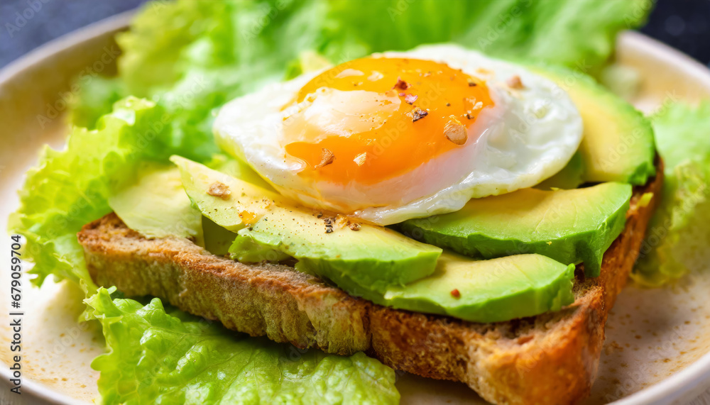 Avocado und Ei, gute Freunde, Konzept: Gesundheit und Ernährung, generated image