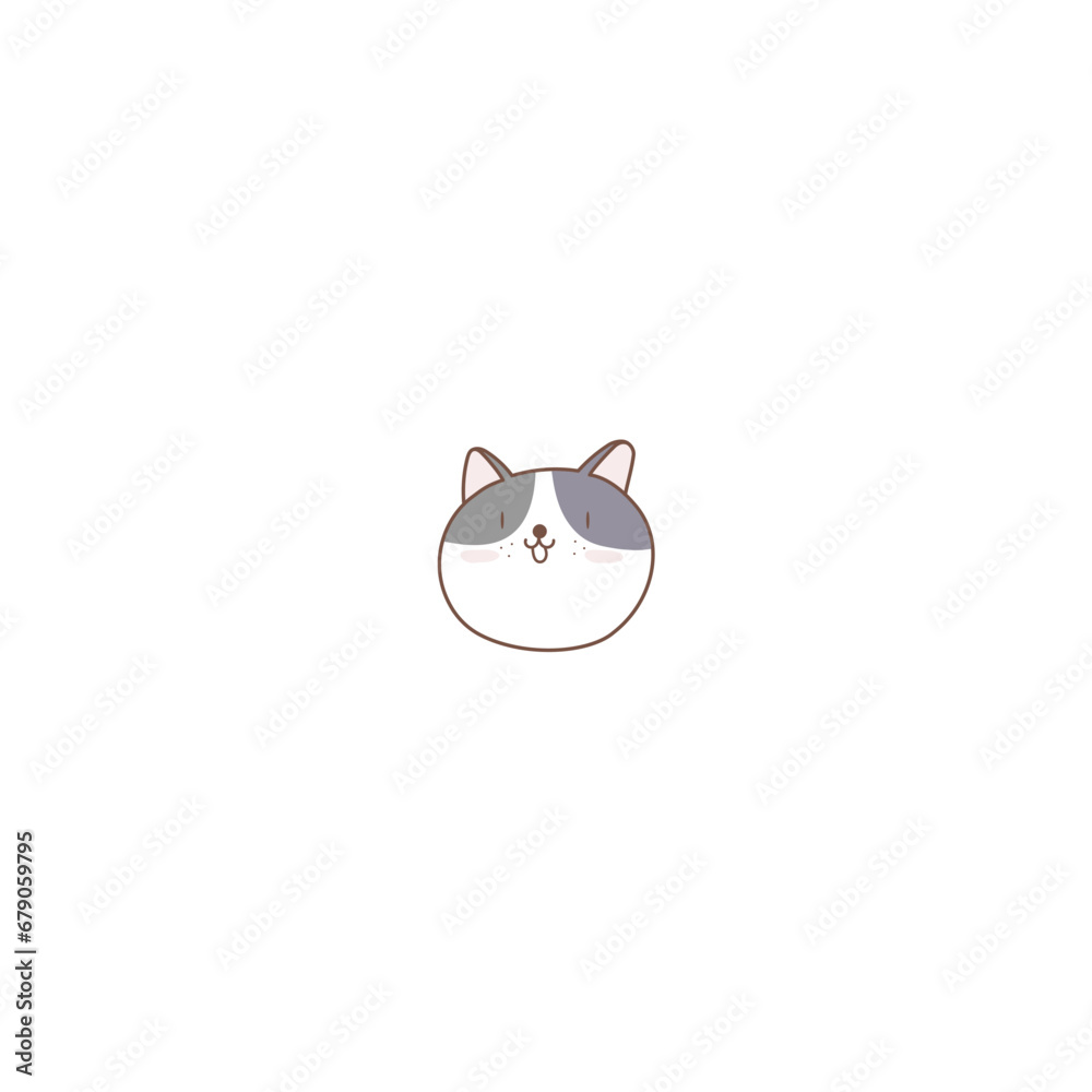 set of cute cats in white design set of cute cats in white design