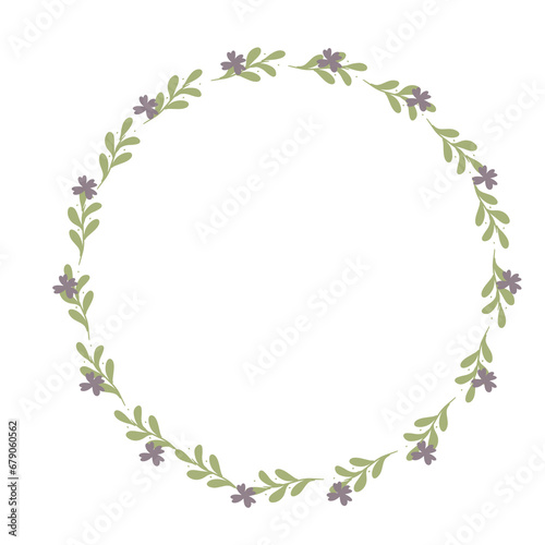 Hand drawn floral frames with flowers. Wreath. Elegant logo template. Vector illustration for labels, branding business identity, wedding invitation