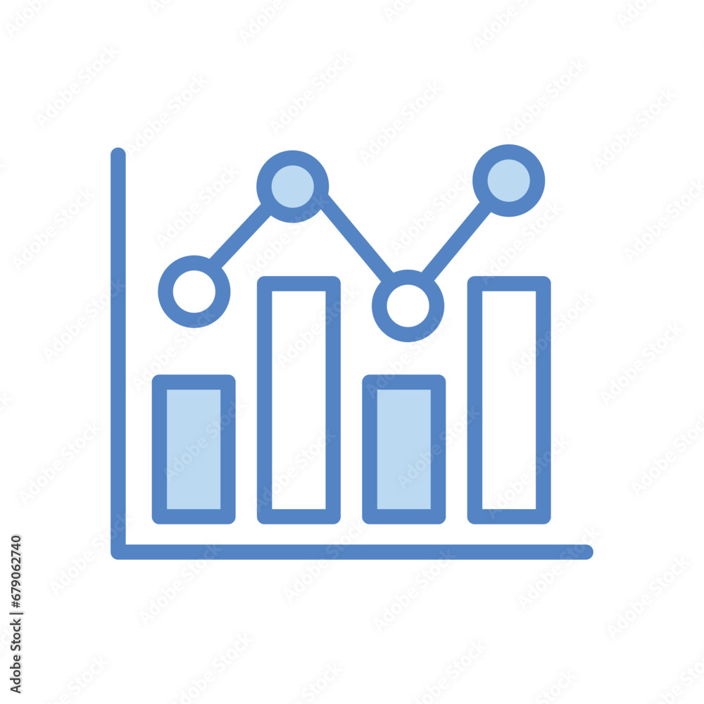 Bar Graph icon isolate white background vector stock illustration Bar Graph icon isolate white background vector stock illustration