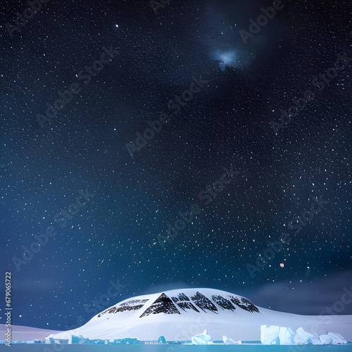 the starry South Pole, generation ai, 생성형, 인공지능, illustration, 