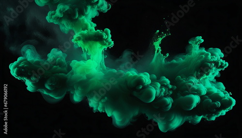 Colorful Enigma: Dark Green Contrast Vapor