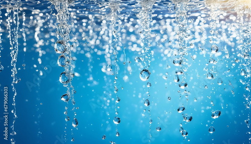 Dancing Droplets: Bubbling Water Closeup