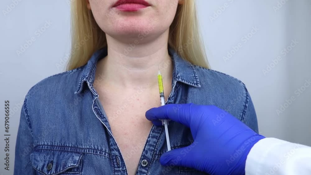 Venus rings. Skin folds on the neck due to loss of elasticity. Removal