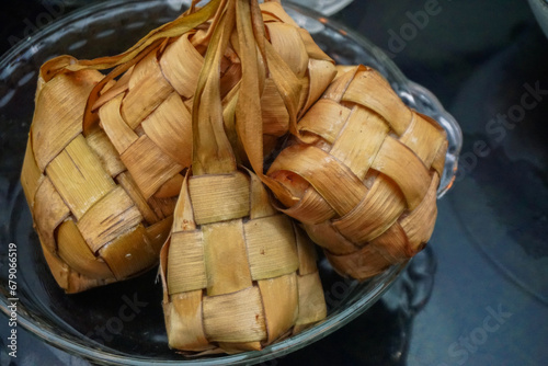 Ketupat Rice Dumpling Special Dish served at Eid Mubarak.