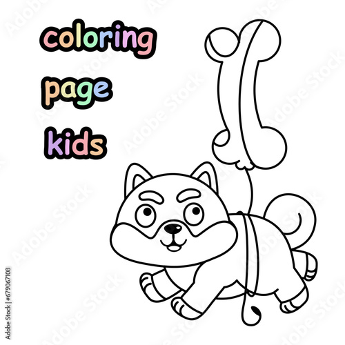 flying dog coloring book for kids
