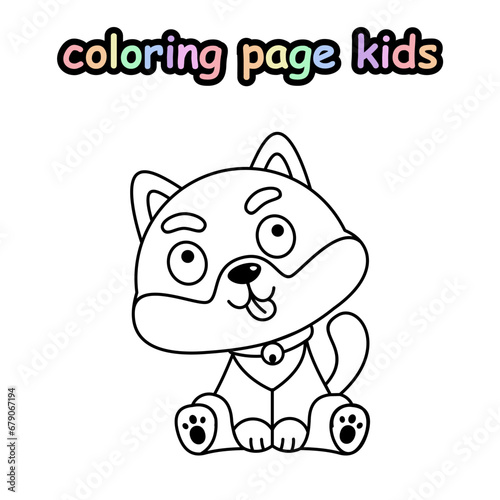 cute dog coloring book for kids
