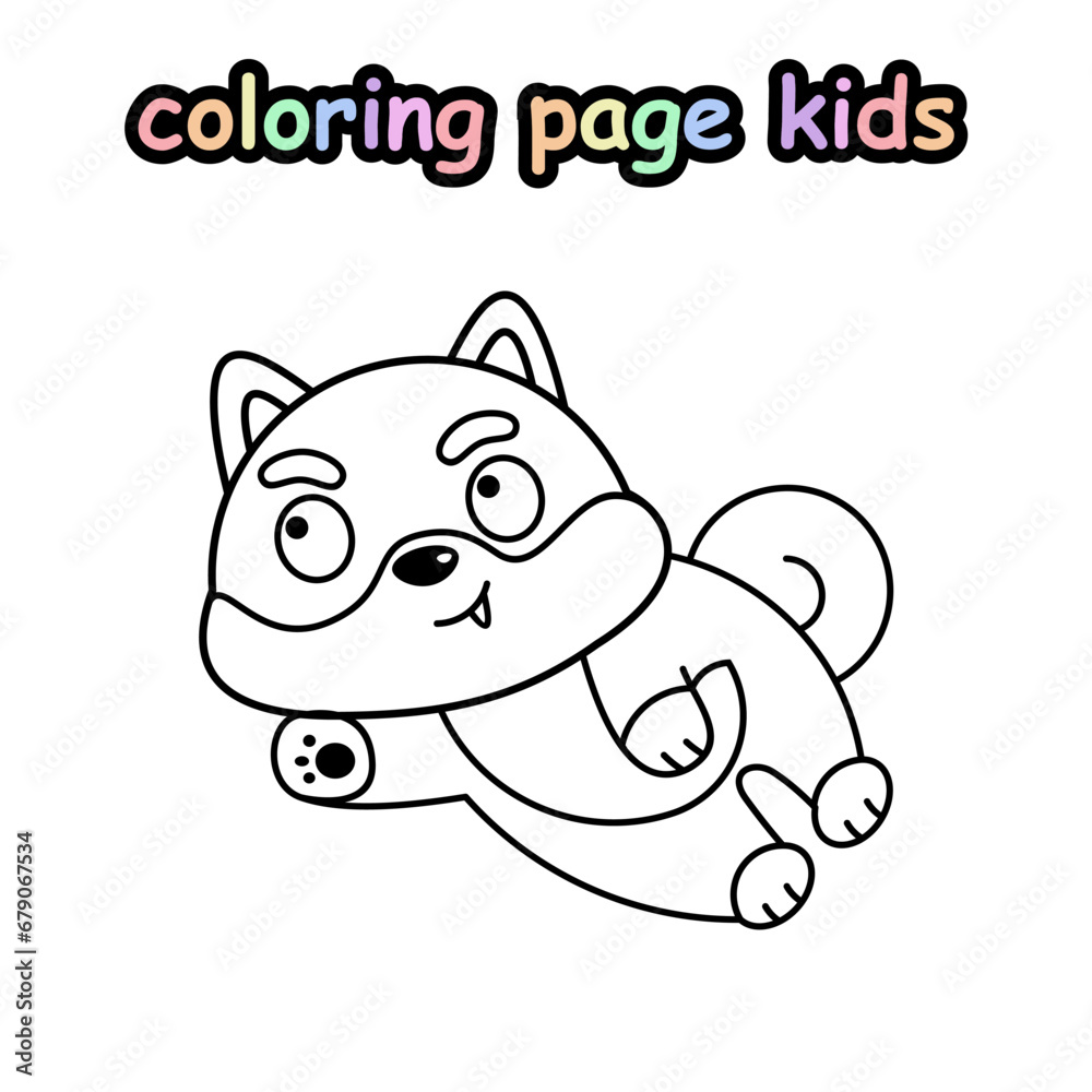 dog jumping coloring book for kids
