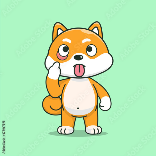 cute dog sticking out tongue

