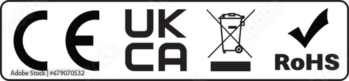 UKCA marking or UKCA Mark Certification and Industrial certificate standard safety logo CE photo
