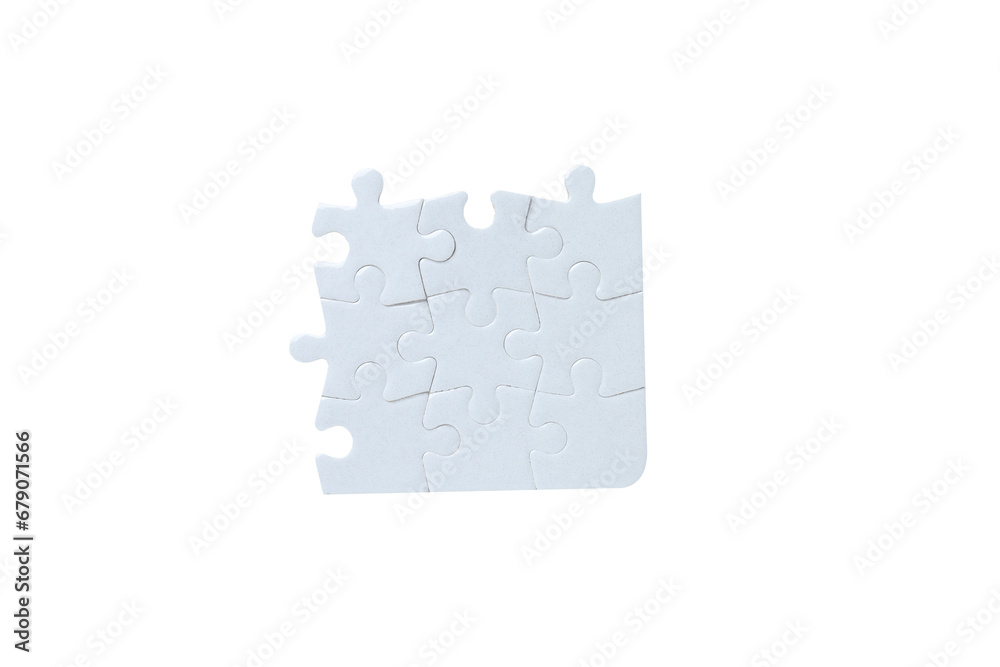 PNG, White puzzle with missing elements, isolated on white background PNG, White puzzle with missing elements, isolated on white background