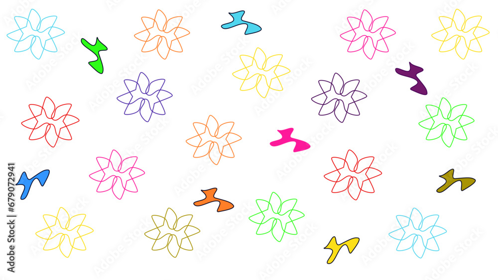 Creative design pattern of ceramic textile floor. Seamless Tablecloth and wrapped paper gift design concept. Isolated flower shape line on the white background. Creative design pattern of ceramic textile floor. Seamless Tablecloth and wrapped paper gift design concept. Isolated flower shape line on the white background.