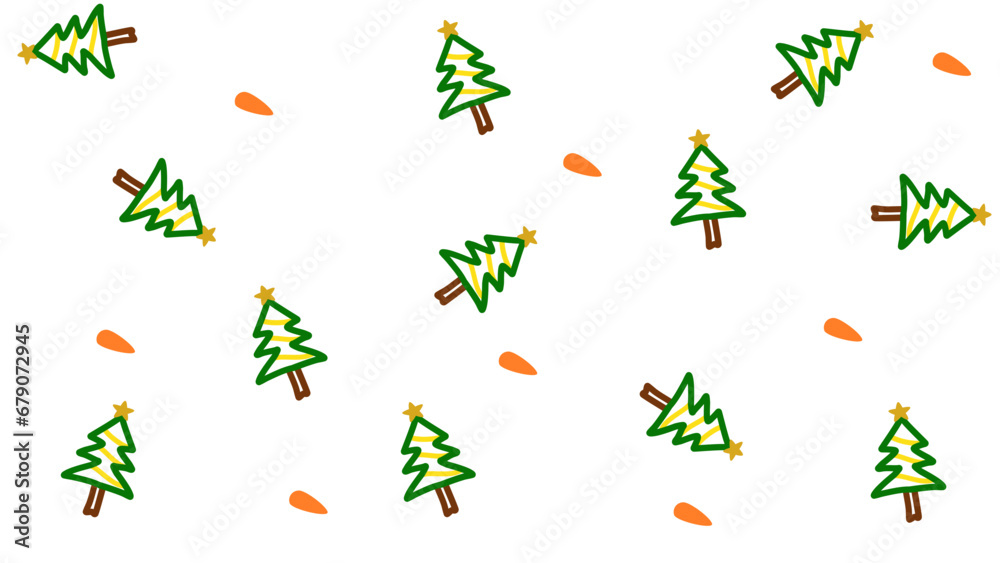 Beautiful seamless and freeform of Christmas tree isolated on the white background. Present paper or gift wrapped. Cute design of wallpaper and postcard backdrop. Beautiful seamless and freeform of Christmas tree isolated on the white background. Present paper or gift wrapped. Cute design of wallpaper and postcard backdrop.