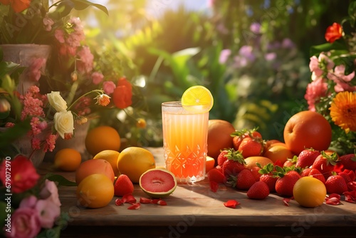 fruit juice and fruits © George Designpro