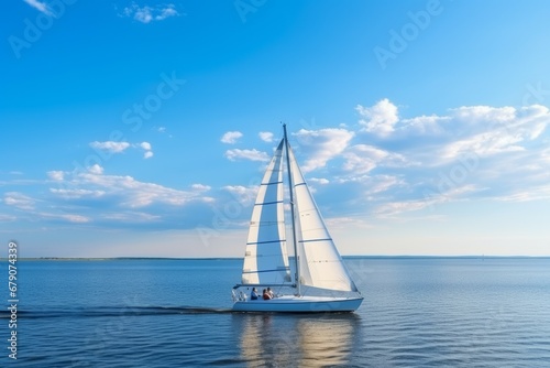 Sailboat propelled partly or entirely by smaller sails © Muh