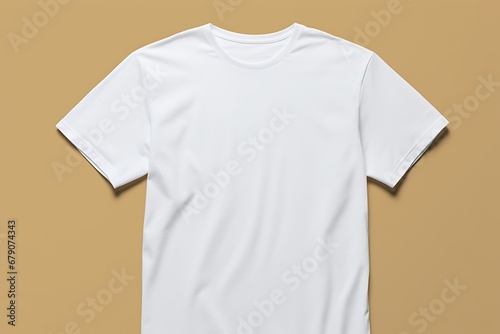 white t shirt on a mannequin. Plain T-shirt for branding. T-shirt printing concept