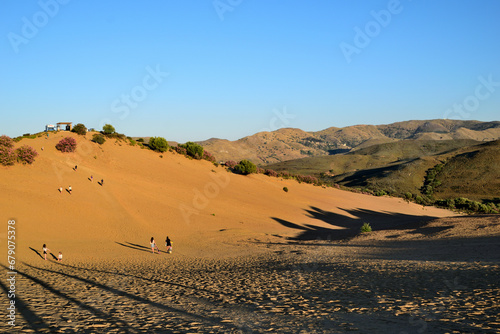 sand dunes at sunset - Ammothines  Gomati area  Lemnos island  Greece  Aegean Sea