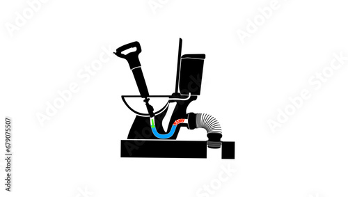 Sewer Dredge Poke Toilet Suction Tool Toilet Pipe Block A High-pressure Gas 