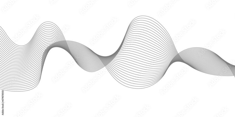 Abstract White and black wavy lines and geometric design and modern grid background . Geometric design used for parallel lines pattern and Digital landscape for presentations. background	
