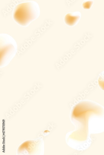 freeform golden drop on a light yellow background