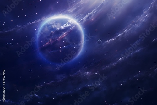 planet and space. starry night sky. Abstract background