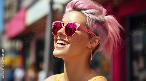 Happy Smiling Woman Wearing Trendy Spring, HD, Background Wallpaper, Desktop Wallpaper © Moon Art Pic