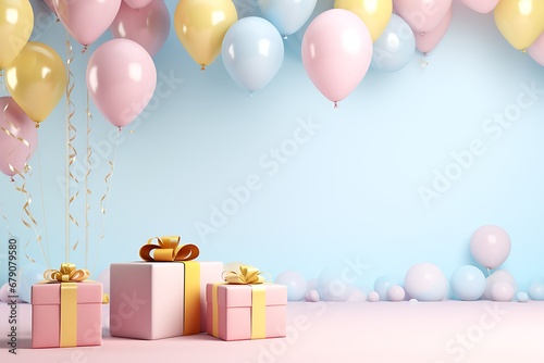 Balloon background concept for a happy birthday © George Designpro