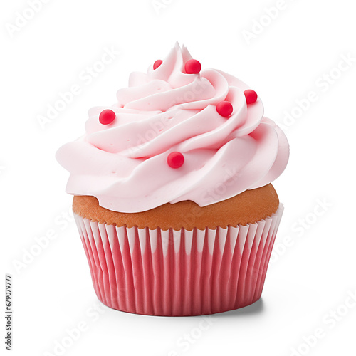 Cupcake with pink cream frosting Sweet Delight